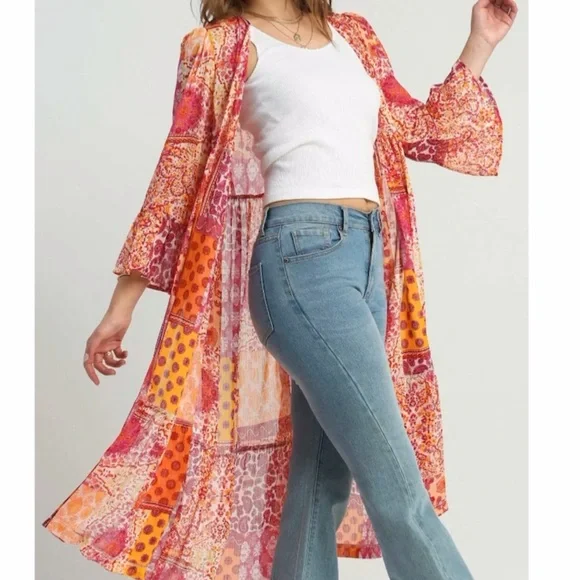 Tie Front Kimono - Picture 4 of 7